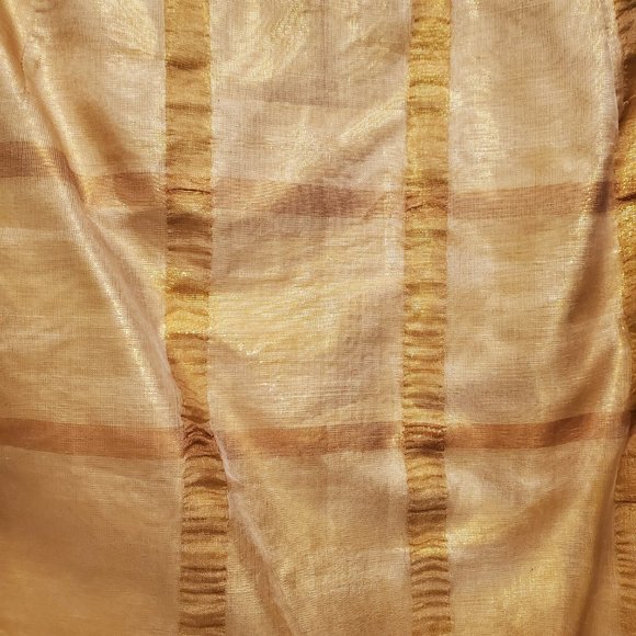 Antonio Garcia Couture Gold Skirt Set with Brown Faux Ostrich Skin Trim Size 4 - Picture 12 of 12